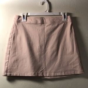 Blush Mini Skirt with silver zipper Size Medium